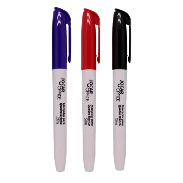 MARCADOR LEO QUADRO BRANCO SLIM - 3 CORES